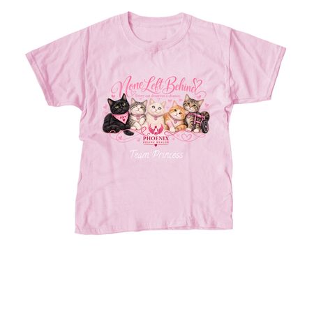 None Left Behind, a Light Pink Youth Unisex Tee