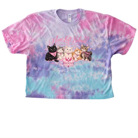 None Left Behind, a Cotton Candy Women's Tie Dye Cropped Tee