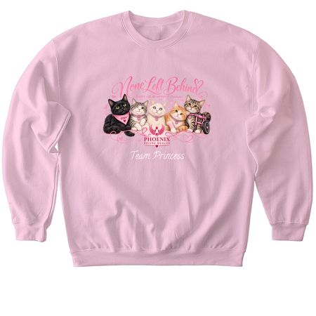 None Left Behind, a Light Pink Softstyle Crewneck Sweatshirt