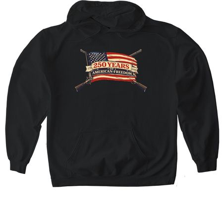 1776 ? When Freedom Was Declared, a Black Gildan Softstyle Pullover Hoodie