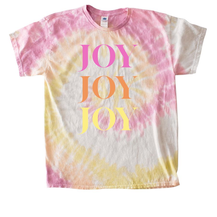 JOY JOY JOY, a Desert Rose Classic Tie Dye Tee