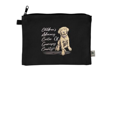 Skye Travel Bag, a Black 9"x7" Hemp Blend Pouch