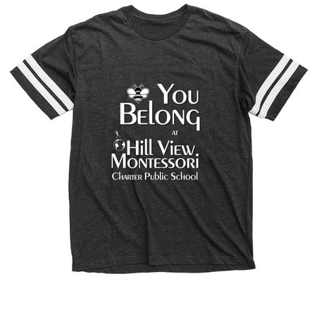 You Belong, a Vintage Smoke / White Football Jersey Tee