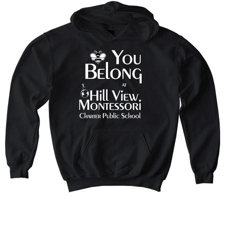 You Belong, a Black Softstyle Youth Pullover Hoodie