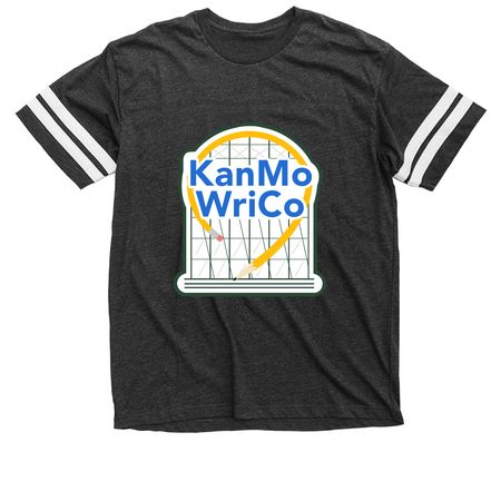 KanMoWriCo Big Logo, a Vintage Smoke / White Football Jersey Tee