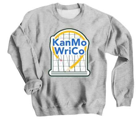KanMoWriCo Big Logo, a Sport Grey Crewneck Sweatshirt