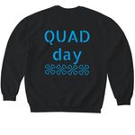 QUad DAy, a Black Softstyle Crewneck Sweatshirt (back-view)