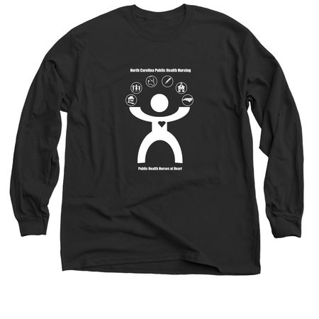 Nursing Section Merchandise: Black and White, a Black Classic Long Sleeve Tee