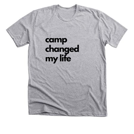camp changed my life, a Athletic Heather Premium Unisex Tee