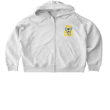Good Dogs Against Cancer - LTD - MultiColor, a Cool Heather Grey Stanley/Stella Women?s Stella Ida Zip Up Pullover Hoodie