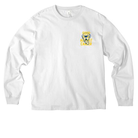 Good Dogs Against Cancer - LTD - MultiColor, a White Unisex Heavyweight Long Sleeve Tee