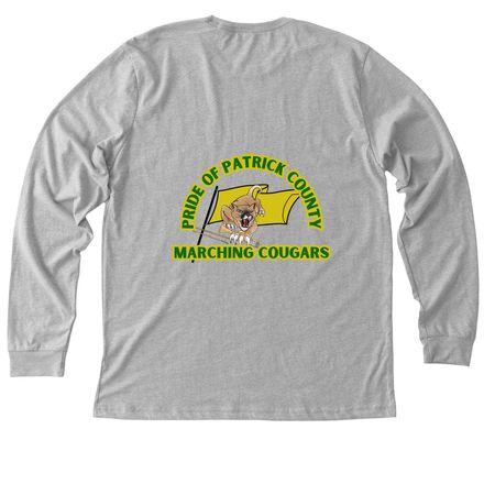 Pride of PC Woodwinds, a Athletic Heather Premium Long Sleeve Tee (back-view)