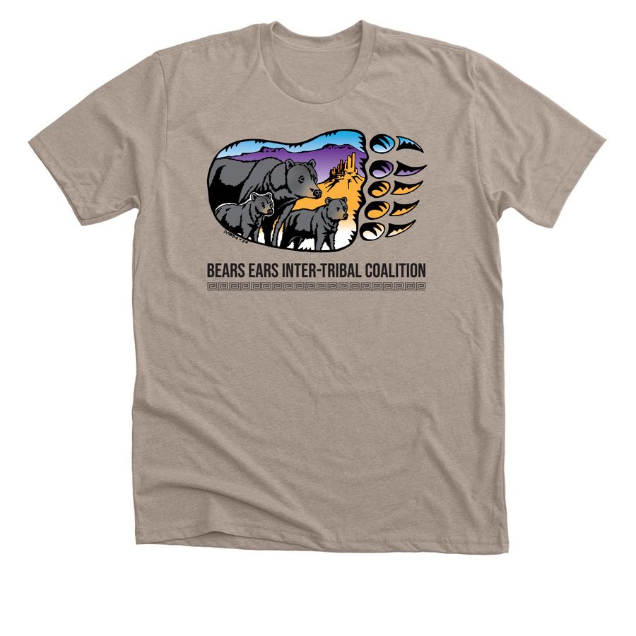 Protect Sacred Places, a Heather Stone Premium Unisex Tee