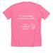 Powered By Lily, a Neon Pink Premium Unisex Tee (back-view)