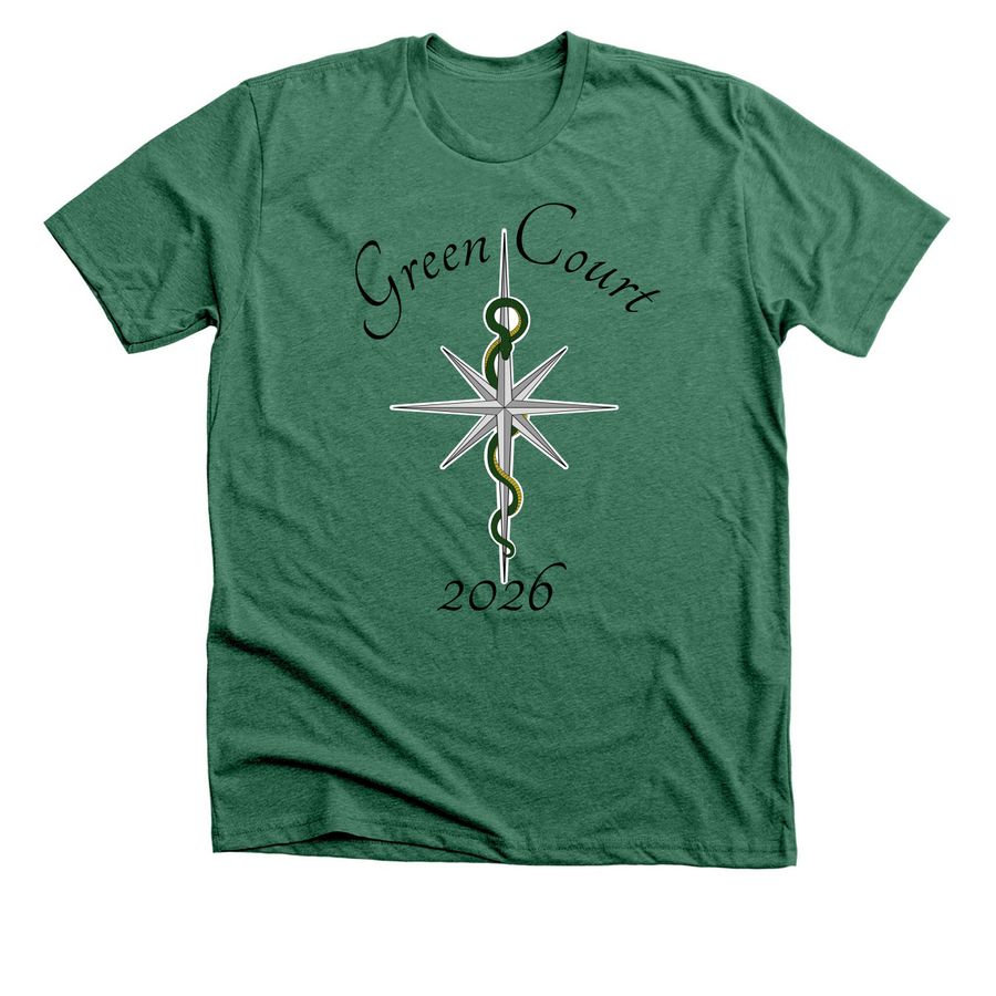 2026 Cast Green Court Shirts, a Heather Grass Green Premium Unisex Tee