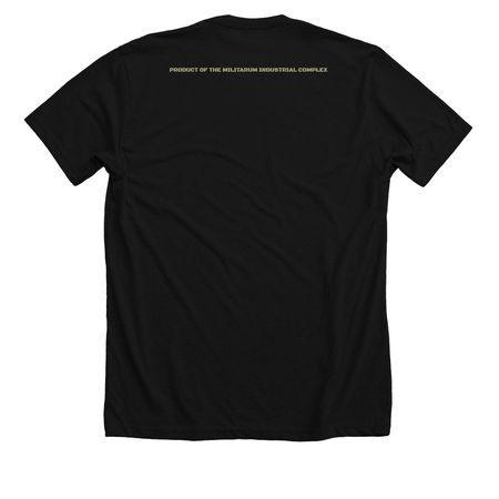 TROOPER CARL, a Solid Black Blend Premium Unisex Tee (back-view)