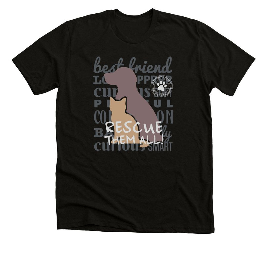 Calvert Animal Welfare League, a Solid Black Blend Premium Unisex Tee
