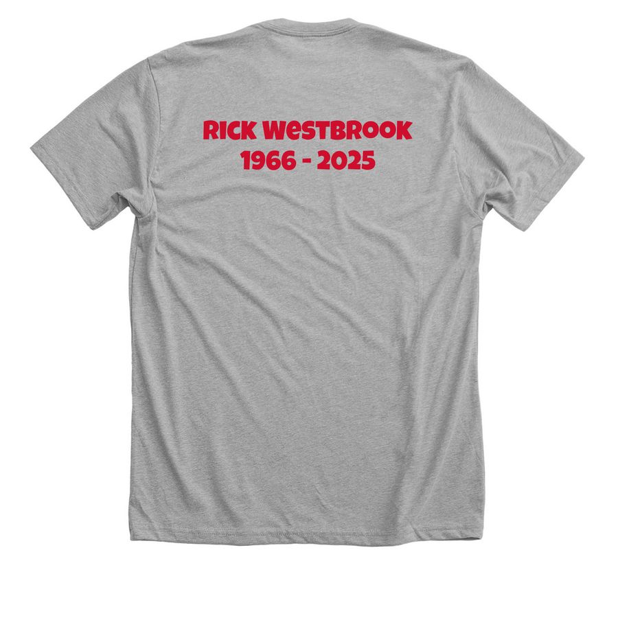 Rick Westbrook&nbsp;, a Athletic Heather Premium Unisex Tee (back-view)