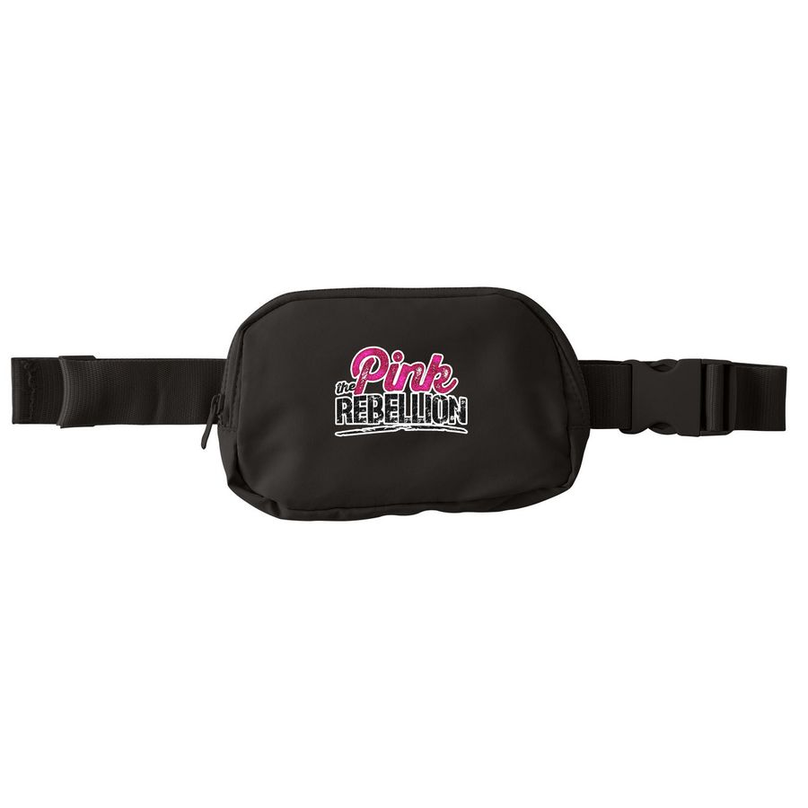 Pink Rebellion Hip Pack, a Deep Black Matte Hip Pack