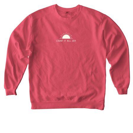 Kadie's Story - THE JOY :), a Watermelon Comfort Colors Crewneck Sweatshirt