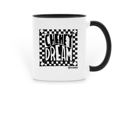 Cheney dreaming mug, a Black Two-Tone Ceramic Mug