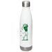 Oscar?s Birdie Bash ? Water Bottle, a White Stainless Steel Water Bottle (back-view)