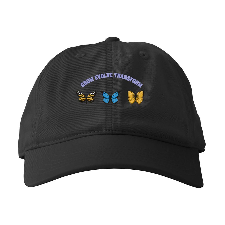 Maya Hats, a Black Printed Eco Baseball Cap