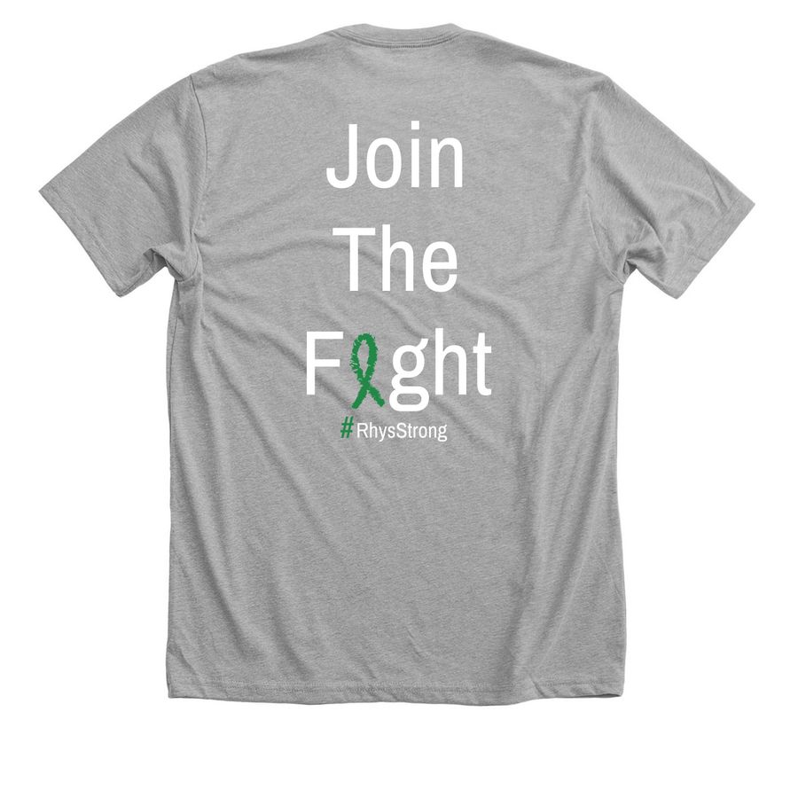 Team Rhys 2.0, a Athletic Heather Premium Unisex Tee (back-view)