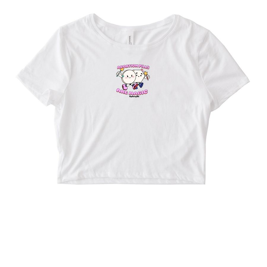Power in Your Hands, a White Women's Fitted Cropped Tee