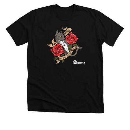 Cool Cats Get Tatts - Black Out, a Solid Black Blend Premium Unisex Tee