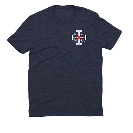 US Coastguardsman Quebec 208, a Rebel Blue Allmade Eco Triblend Unisex Tee (back-view)