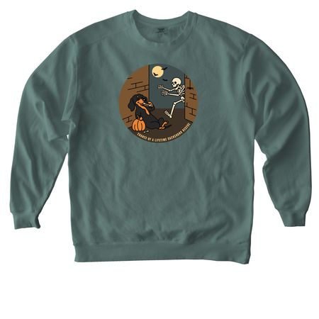 COALDR's Bad to the Bone Halloween, a Blue Spruce Comfort Colors Crewneck Sweatshirt