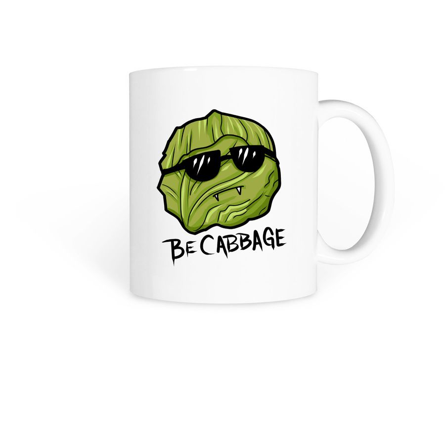 Be Cabbage Mugs, a White Coffee Mug