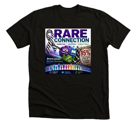 Rare Connection Podcast-Wear the Connection, a Black Heather Premium Unisex Tee