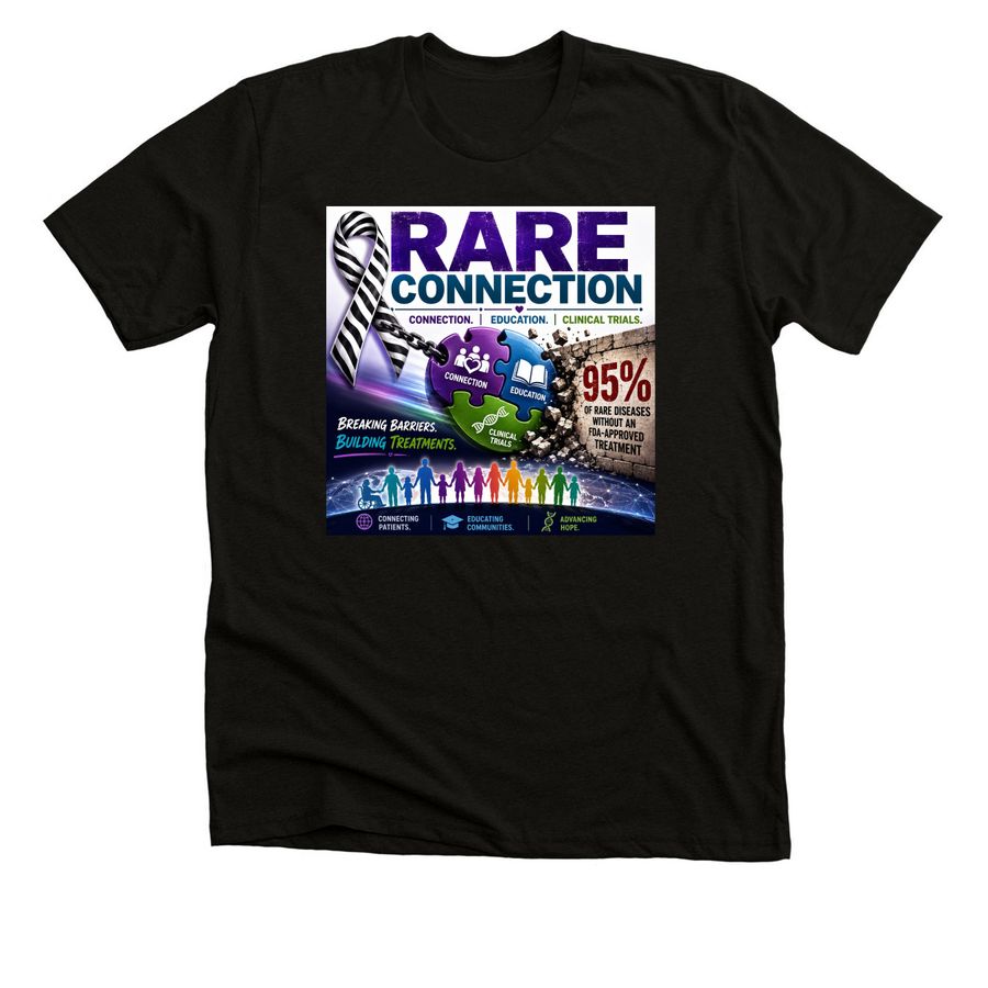 Rare Connection Podcast-Wear the Connection, a Black Heather Premium Unisex Tee