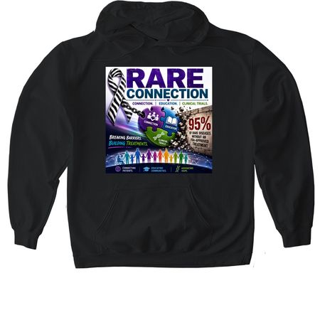 Rare Connection Podcast-Wear the Connection, a Black Gildan Softstyle Pullover Hoodie