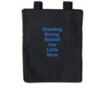 Our Little Hero Totes, a Black Reclaimist Everywhere Tote Bag (back-view)