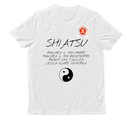 Shiatsu Awareness Light, a Bright White Allmade Organic Cotton Unisex Tee
