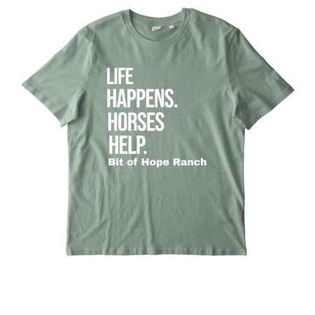 LIFE HAPPENS, a Aloe Stanley/Stella Unisex Creator 2.0 Tee