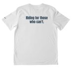 C2C4ALS White Jersey "For Those Who Can't", a White Nike Dri-FIT Jersey Blend Performance Tee (back-view)