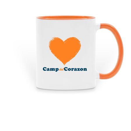 Camp Love Mug, a Orange Two-Tone Ceramic Mug