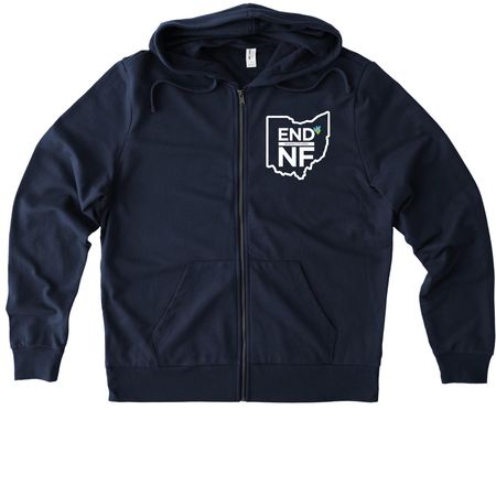 NF Walk Northeast Ohio 2026, a Night Sky Navy Allmade Organic French Terry Zip Up Hoodie