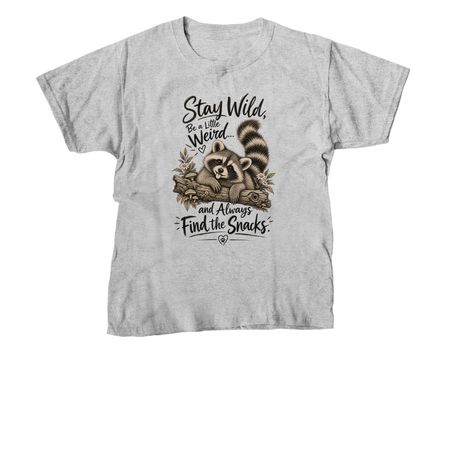 Stay Weird for Wildlife, a Sport Grey Youth Unisex Tee
