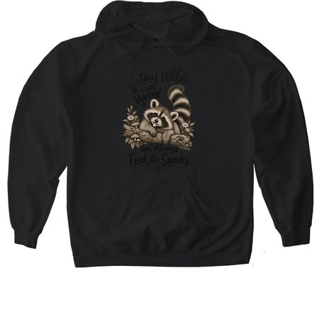 Stay Weird for Wildlife, a Black Gildan Softstyle Pullover Hoodie