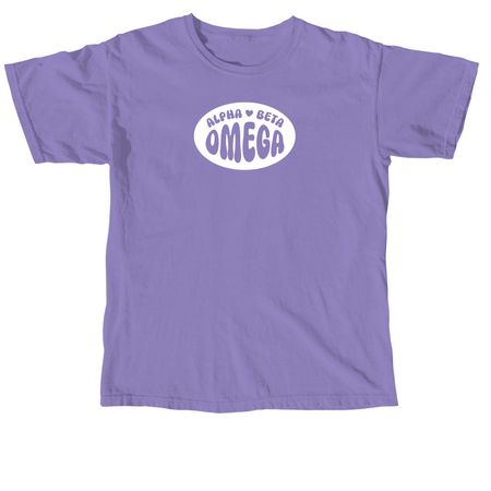 Omega Capsule&nbsp;? Reverse Logo, a Violet Comfort Colors Unisex Tee