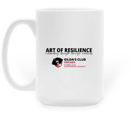 Discover Buddha in Oneself, a White Large Coffee Mug (back-view)