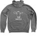 Adult Zip Hoodie, a Deep Heather Zip Up Hoodie (back-view)