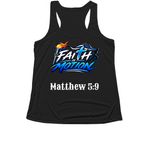 Law Enforcement Torch Run 2026! Matthew 5:9, a Black Women's Performance Tank (back-view)