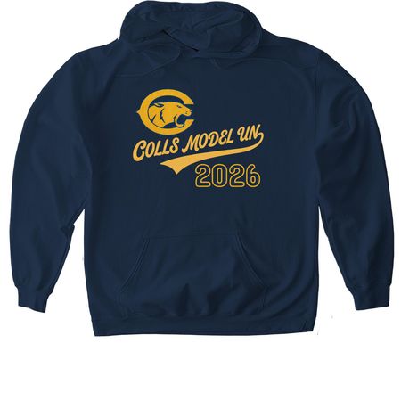 Collingswood Model UN Club, a Navy Gildan Softstyle Pullover Hoodie