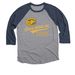 Collingswood Model UN Club, a Vintage Navy and Premium Heather 3/4 Sleeve Baseball Tee